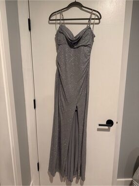 Emerald Sundae Light Silver-Gray Strapless Dress